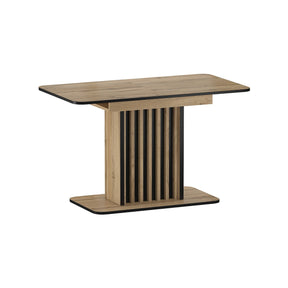 Masa extensibila KENT, stejar artisan/negru, PAL, 130/180x85x76 cm