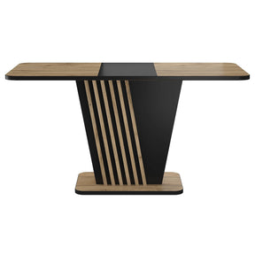 Masa extensibila NEVIO, stejar artisan/negru, PAL, 125-170x76x75 cm