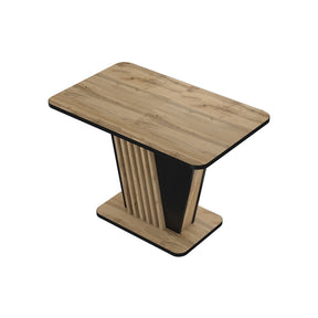 Masa extensibila NEVIO, stejar artisan/negru, PAL, 125-170x76x75 cm