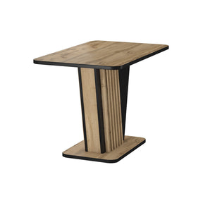 Masa extensibila NEVIO, stejar artisan/negru, PAL, 125-170x76x75 cm