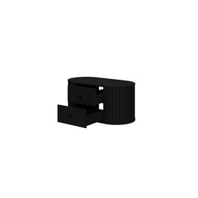Dulap baie VENEZIA, negru mat, PAL laminat, pentru lavoar, 45x48x95 cm