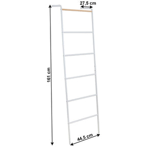 Cuier tip scara BUNY, metal, alb, 44,5x27,5x161 cm
