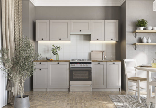 Set bucatarie VIVIAN, casmir/nuc, PAL, 240 cm