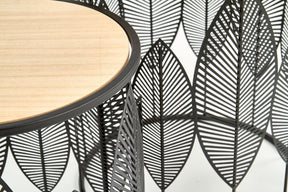 Set 2 masute cafea FOLLA, stejar/negru