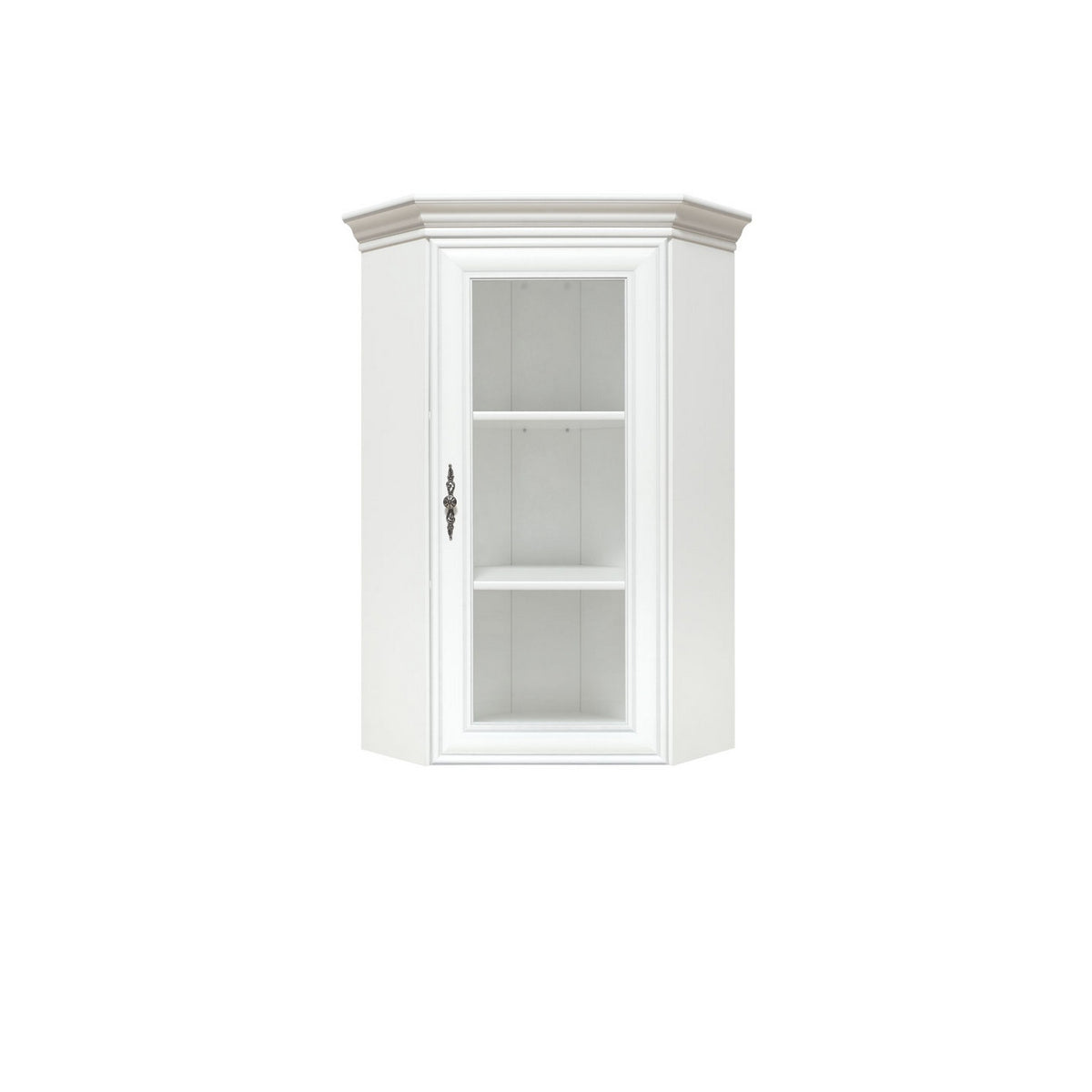 Vitrina suspendata IDENTO B, alba, PAL, 58x58x107.5 cm