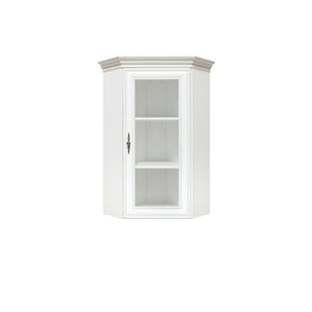Vitrina suspendata IDENTO B, alba, PAL, 58x58x107.5 cm