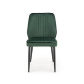 Scaun tapitat K432, verde inchis, stofa catifelata, 48x57x85 cm