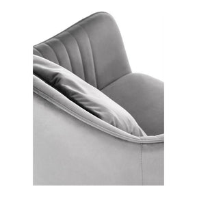 Scaun K464, stofa catifelata gri, 58x59x84 cm