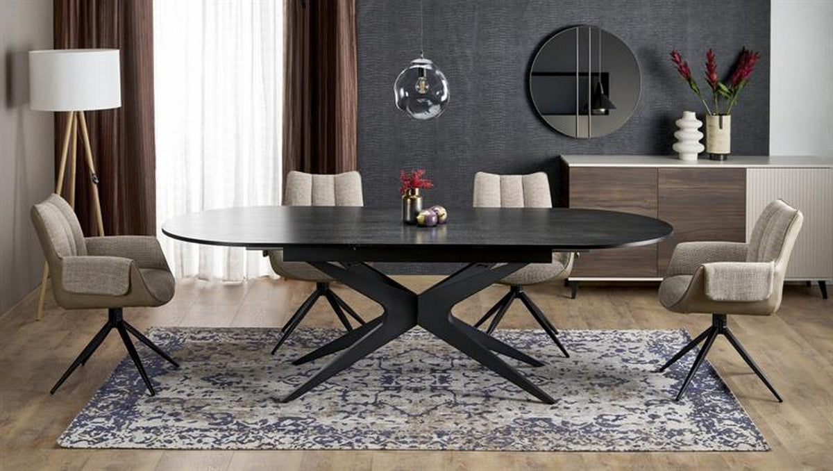 Masa extensibila SANDRO, negru, 180/240x100x76 cm