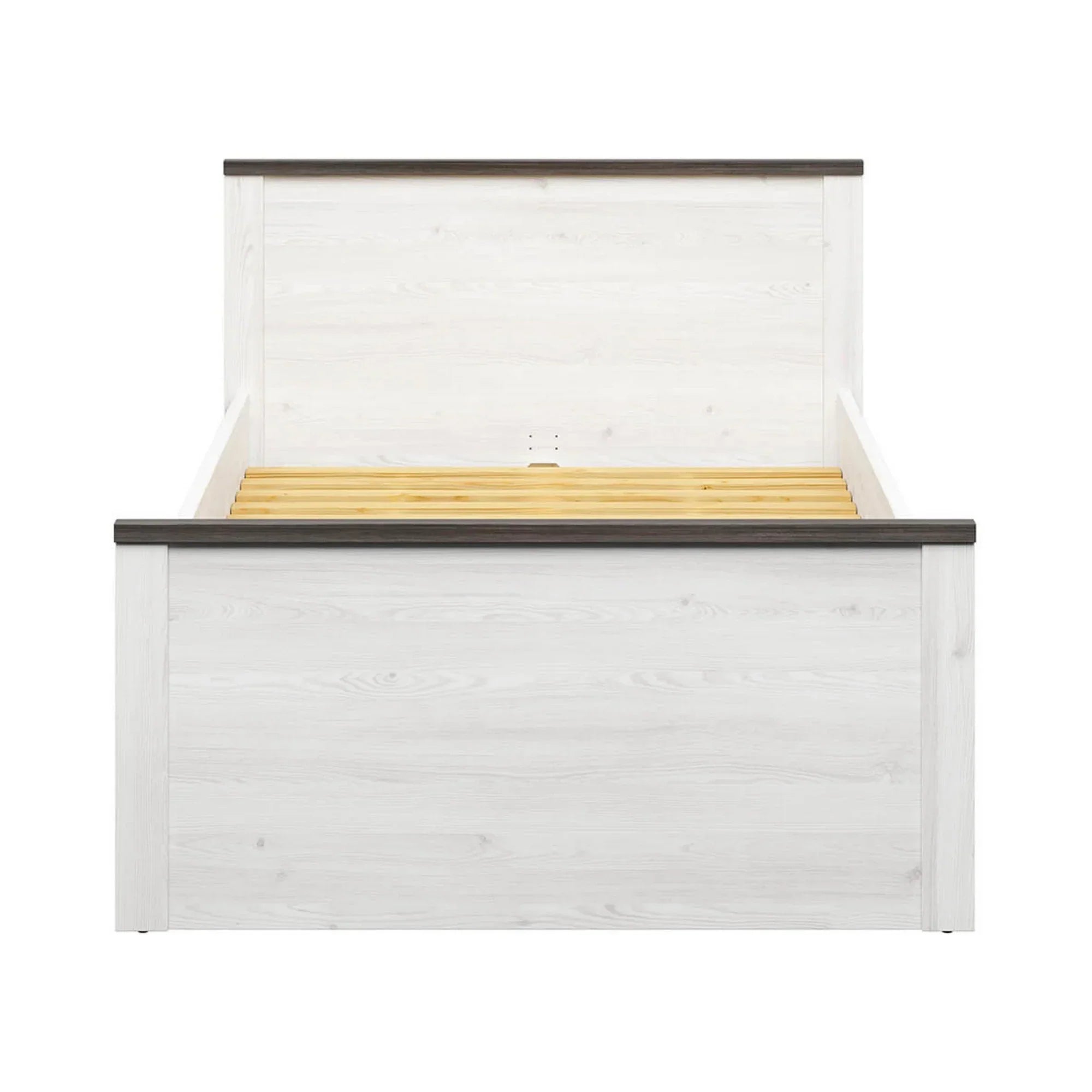 Cadru pat 120x200 BERGEN OCN-28736, pin alb/pin larico