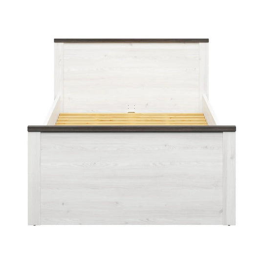 Cadru pat 120x200 BERGEN OCN-28736, pin alb/pin larico