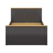 Cadru pat 120x200 BERGEN OCN-28740, gri grafit/stejar artisan