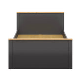 Cadru pat 120x200 BERGEN OCN-28740, gri grafit/stejar artisan