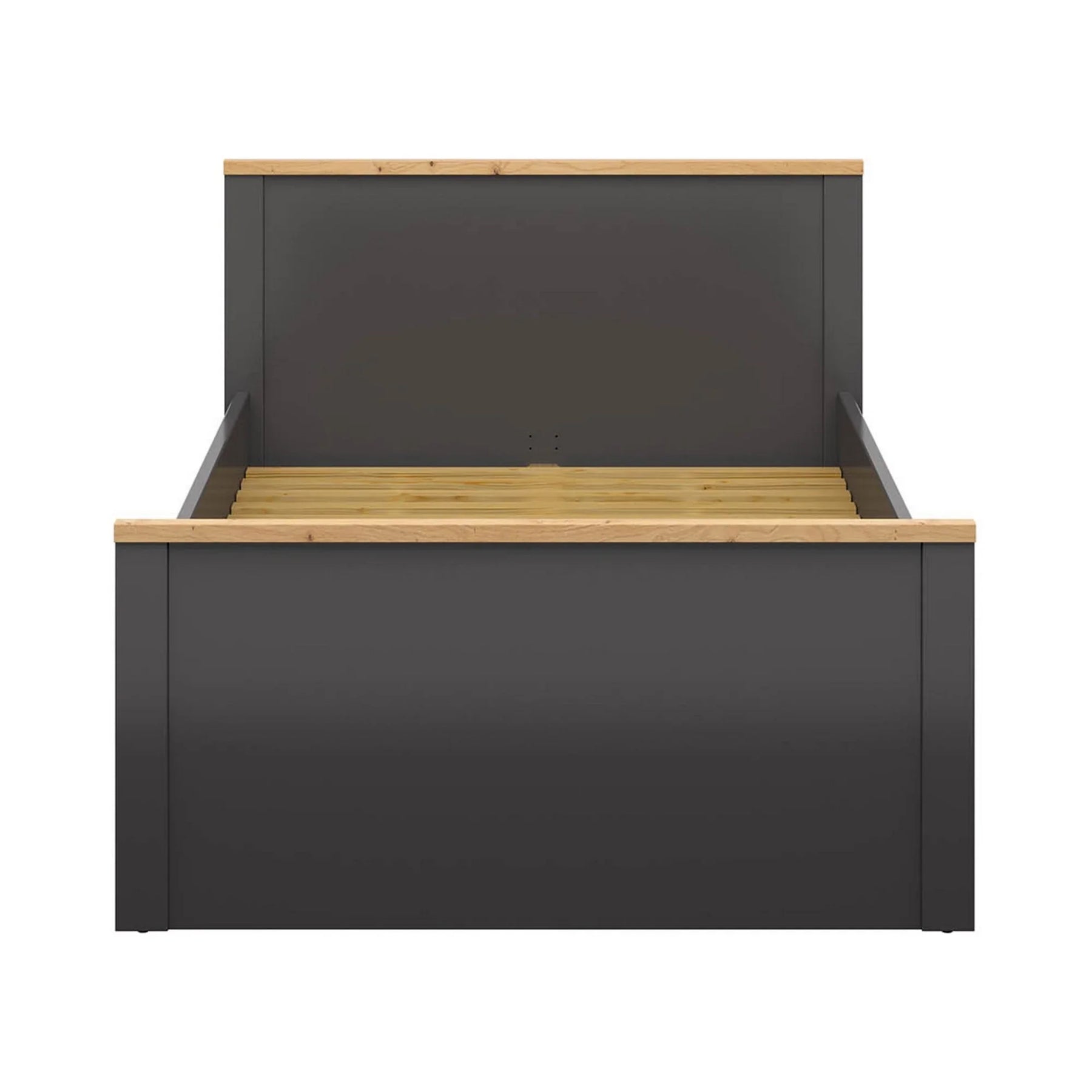 Cadru pat 120x200 BERGEN OCN-28740, gri grafit/stejar artisan