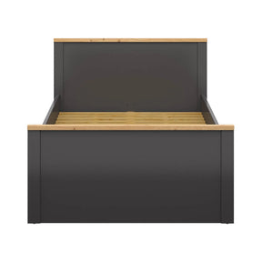 Cadru pat 120x200 BERGEN OCN-28740, gri grafit/stejar artisan