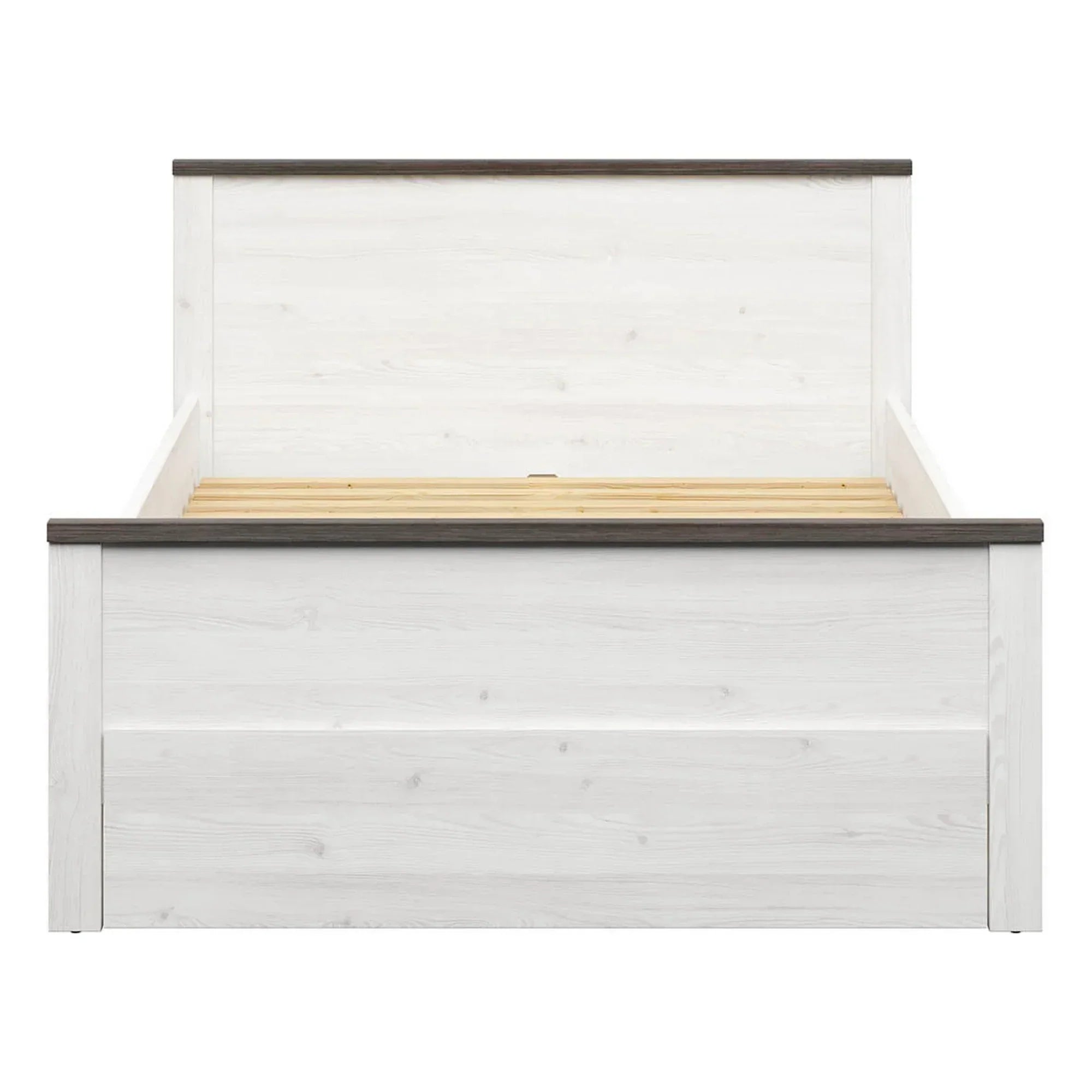 Cadru pat 140x200BERGEN OCN-28747, alb/pin larico