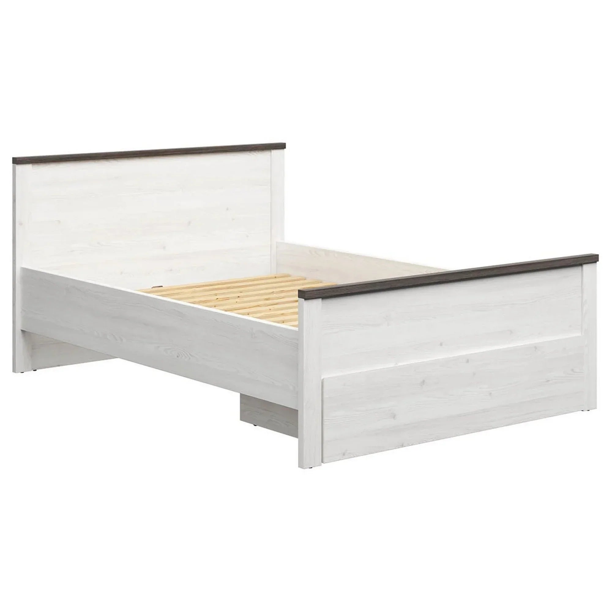 Cadru pat 140x200BERGEN OCN-28747, alb/pin larico