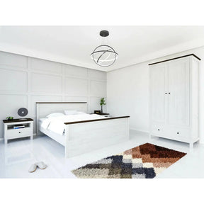 Cadru pat 140x200BERGEN OCN-28747, alb/pin larico