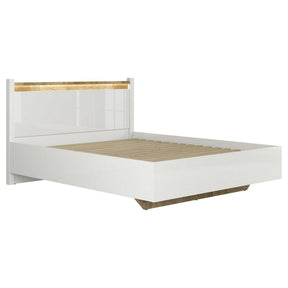 Cadru pat 160x200 BERGEN OCN-28701, alb/stejar