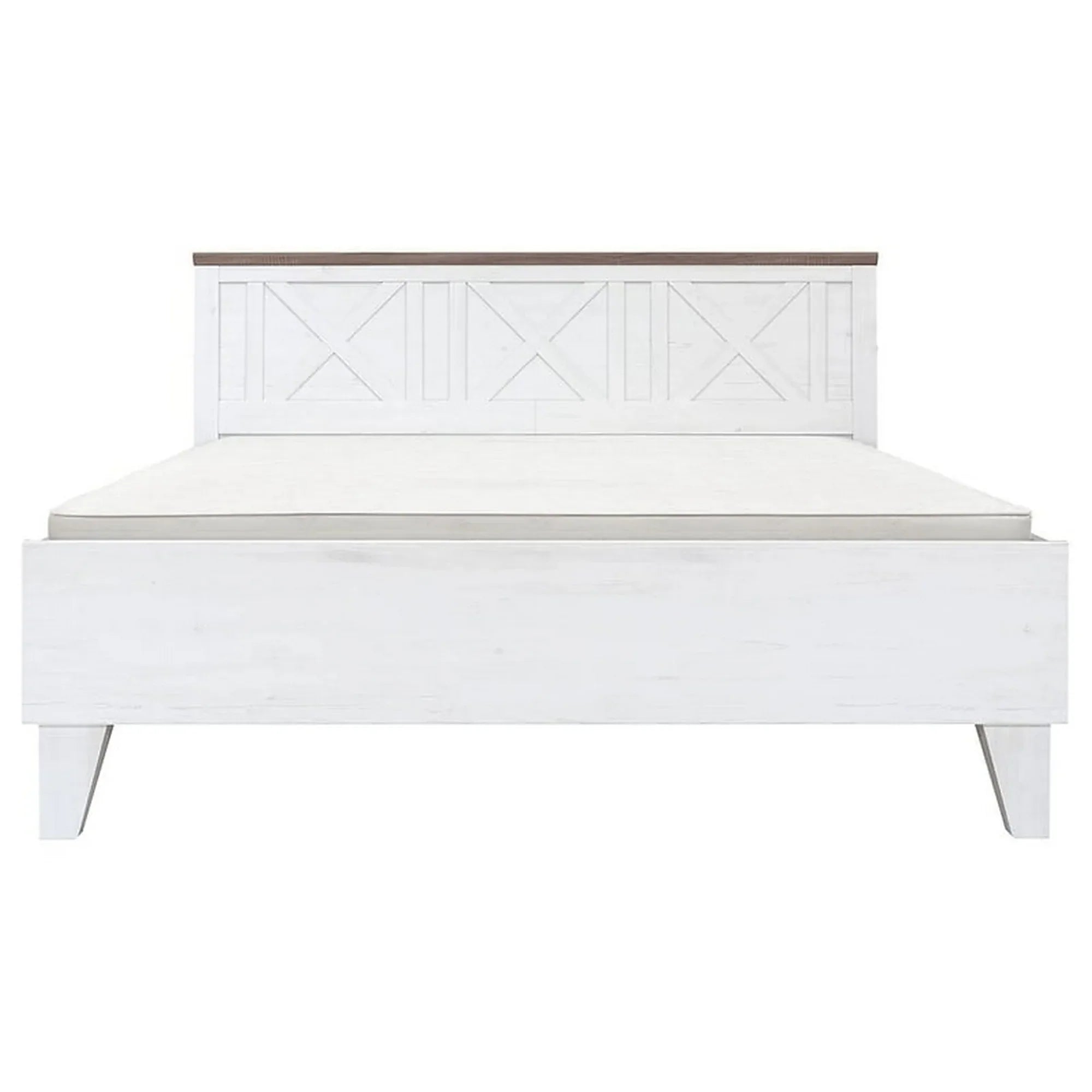 Cadru pat 160x200 BERGEN OCN-28737 pin alb andersen/stejar sonoma