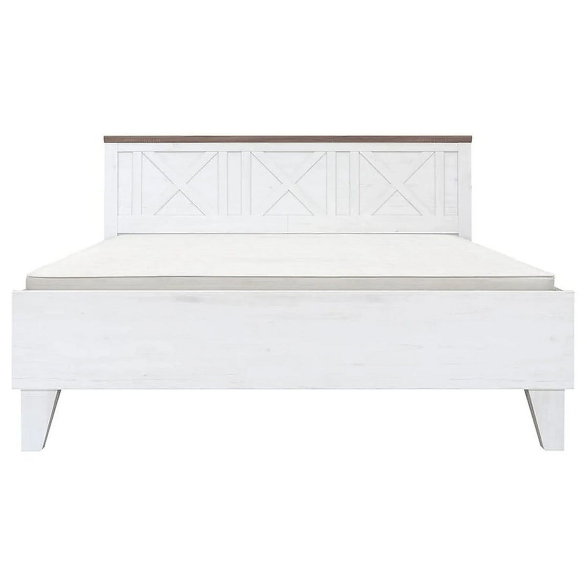Cadru pat 160x200 BERGEN OCN-28737 pin alb andersen/stejar sonoma