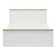 Cadru pat 160x200 BERGEN OCN-28738, pin alb/stejar grandson