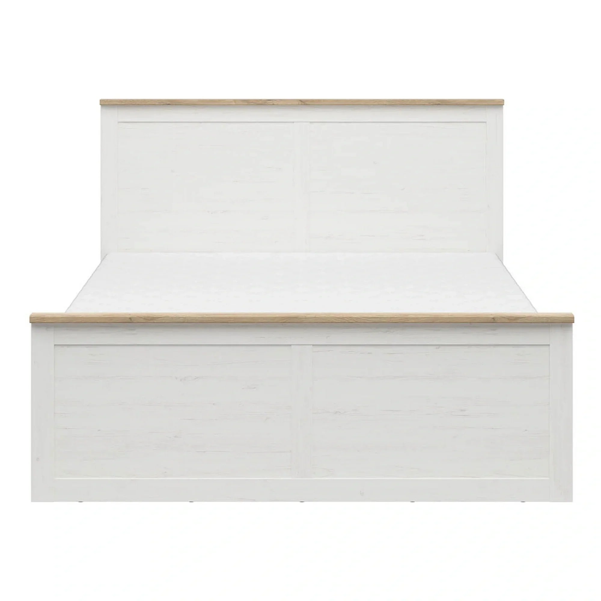 Cadru pat 160x200 BERGEN OCN-28738, pin alb/stejar grandson