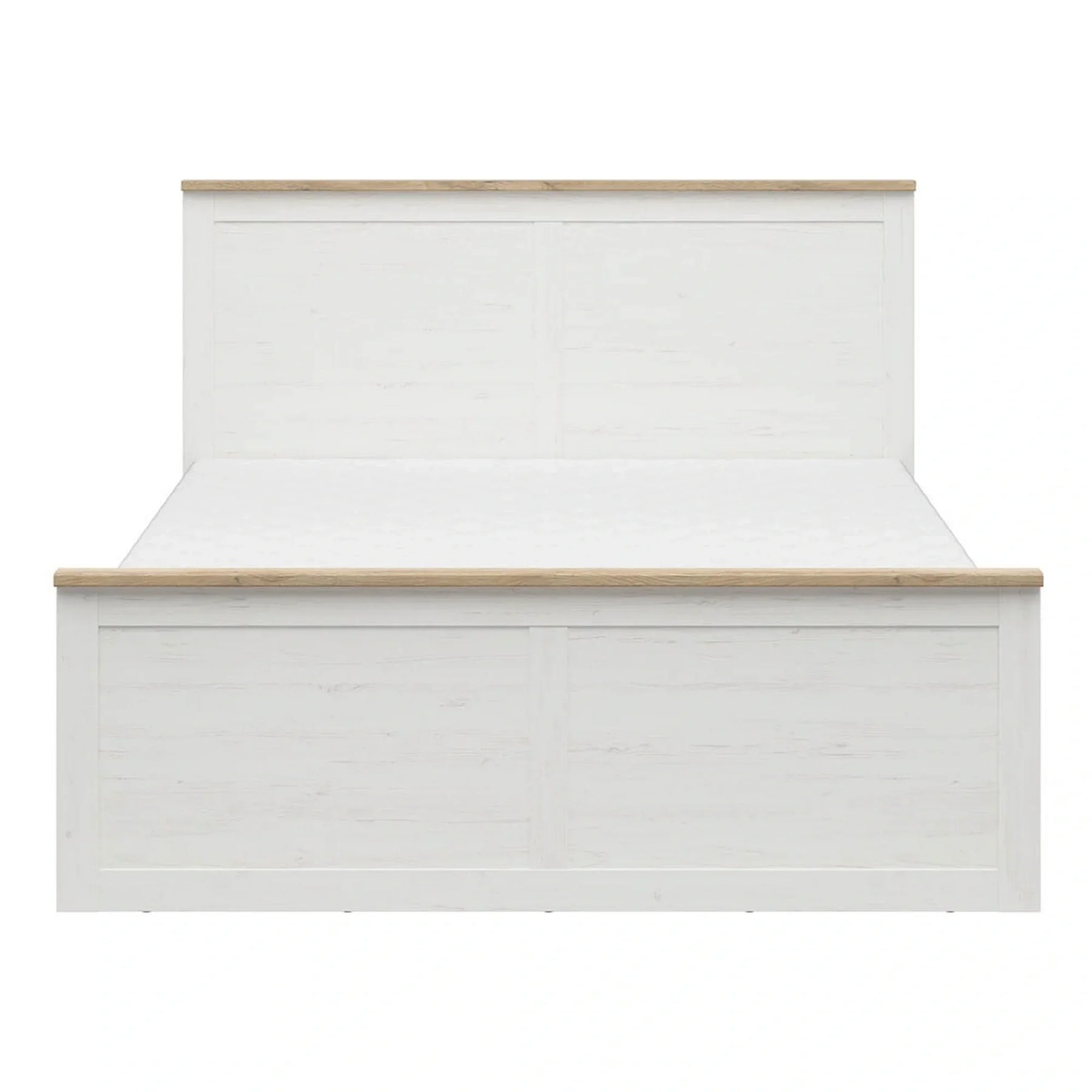 Cadru pat 160x200 BERGEN OCN-28738, pin alb/stejar grandson