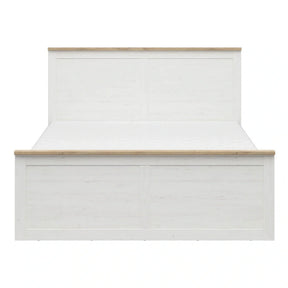 Cadru pat 160x200 BERGEN OCN-28738, pin alb/stejar grandson