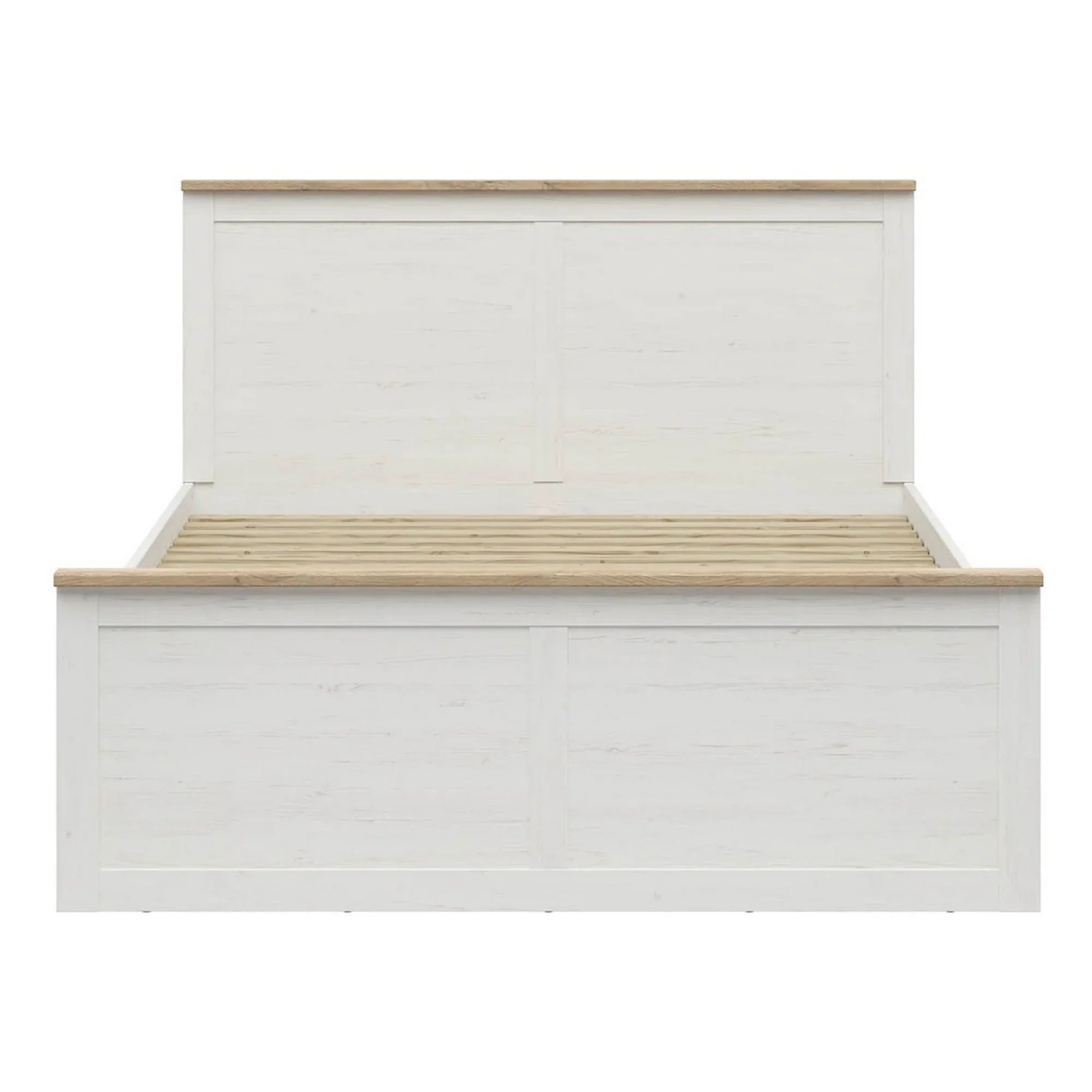 Cadru pat 160x200 BERGEN OCN-28738, pin alb/stejar grandson