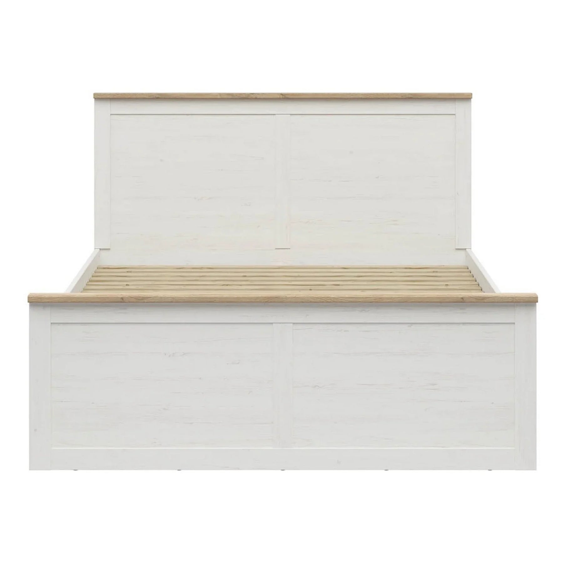 Cadru pat 160x200 BERGEN OCN-28738, pin alb/stejar grandson