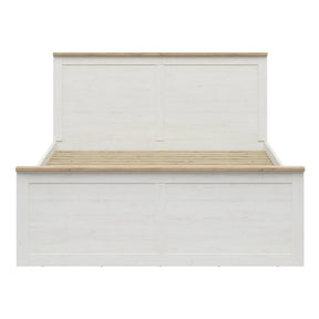 Cadru pat 160x200 BERGEN OCN-28738, pin alb/stejar grandson
