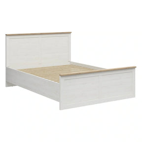 Cadru pat 160x200 BERGEN OCN-28738, pin alb/stejar grandson
