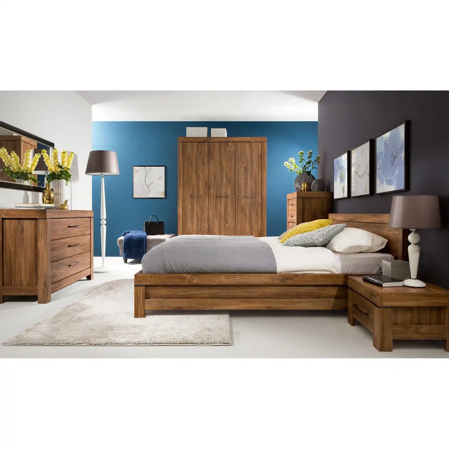 Cadru pat 160x200 BERGEN OCN-28743, stejar