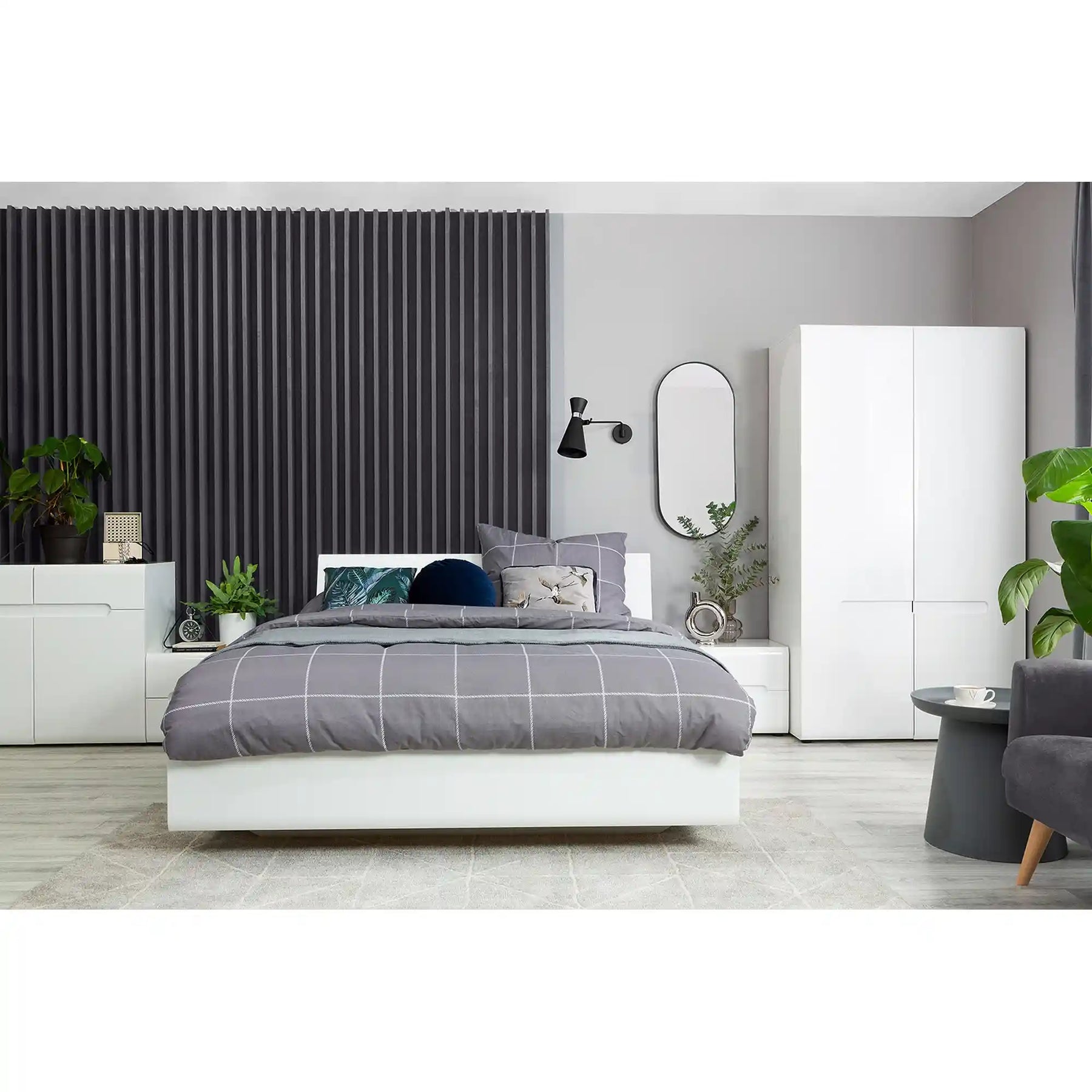 Cadru pat 160x200 BERGEN OCN-28755, alb