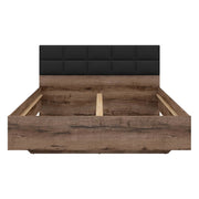 Cadru pat 160x200 BERGEN OCN-28762, nuc/negru