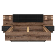 Cadru pat 160x200 BERGEN OCN-28823, nuc/negru