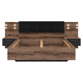 Cadru pat 160x200 BERGEN OCN-28823, nuc/negru