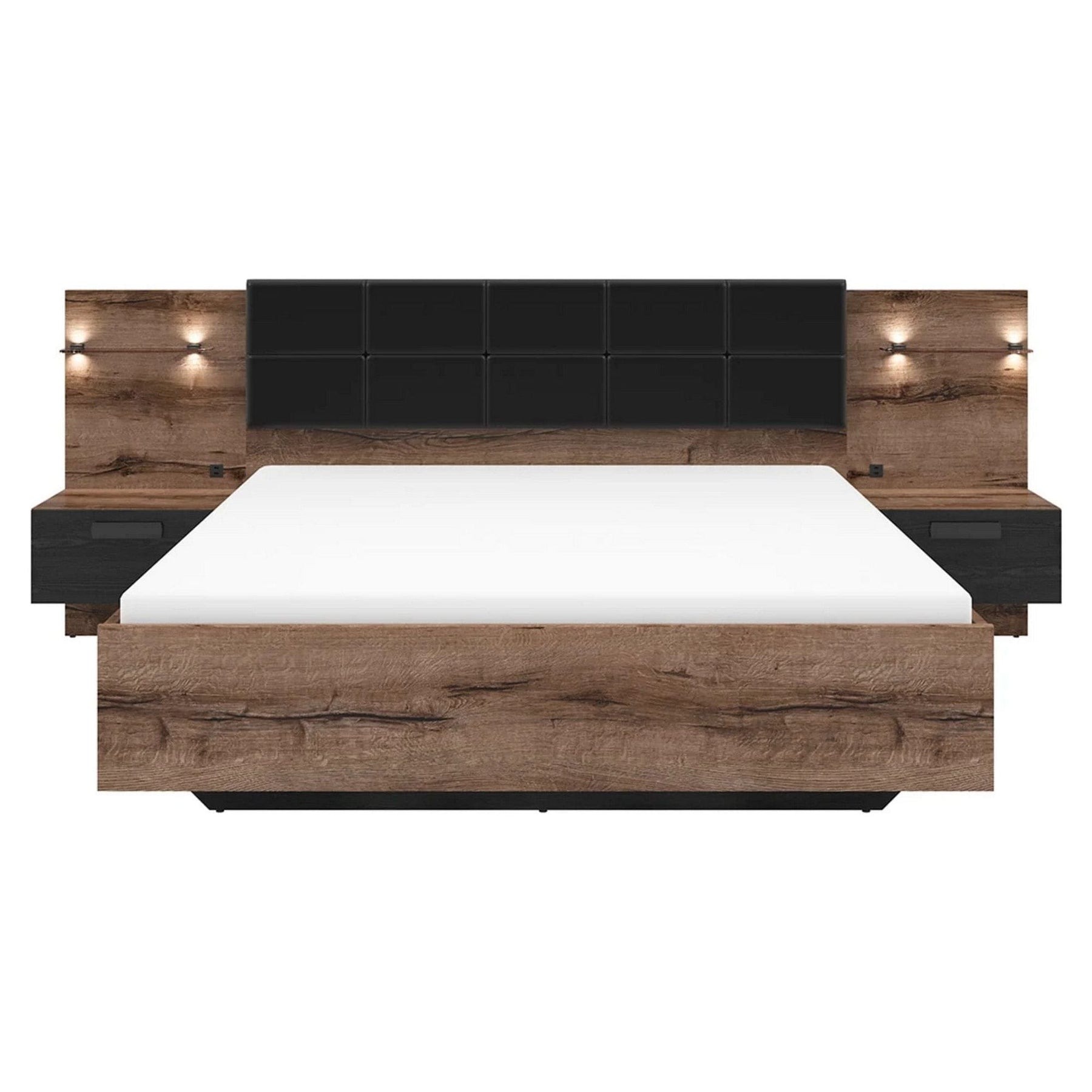 Cadru pat 160x200 BERGEN OCN-28823, nuc/negru