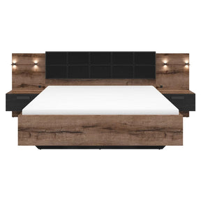 Cadru pat 160x200 BERGEN OCN-28823, nuc/negru