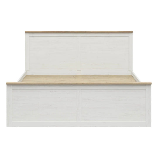 Cadru pat 180x200 BERGEN OCN-28742, pin alb/stejar grandson