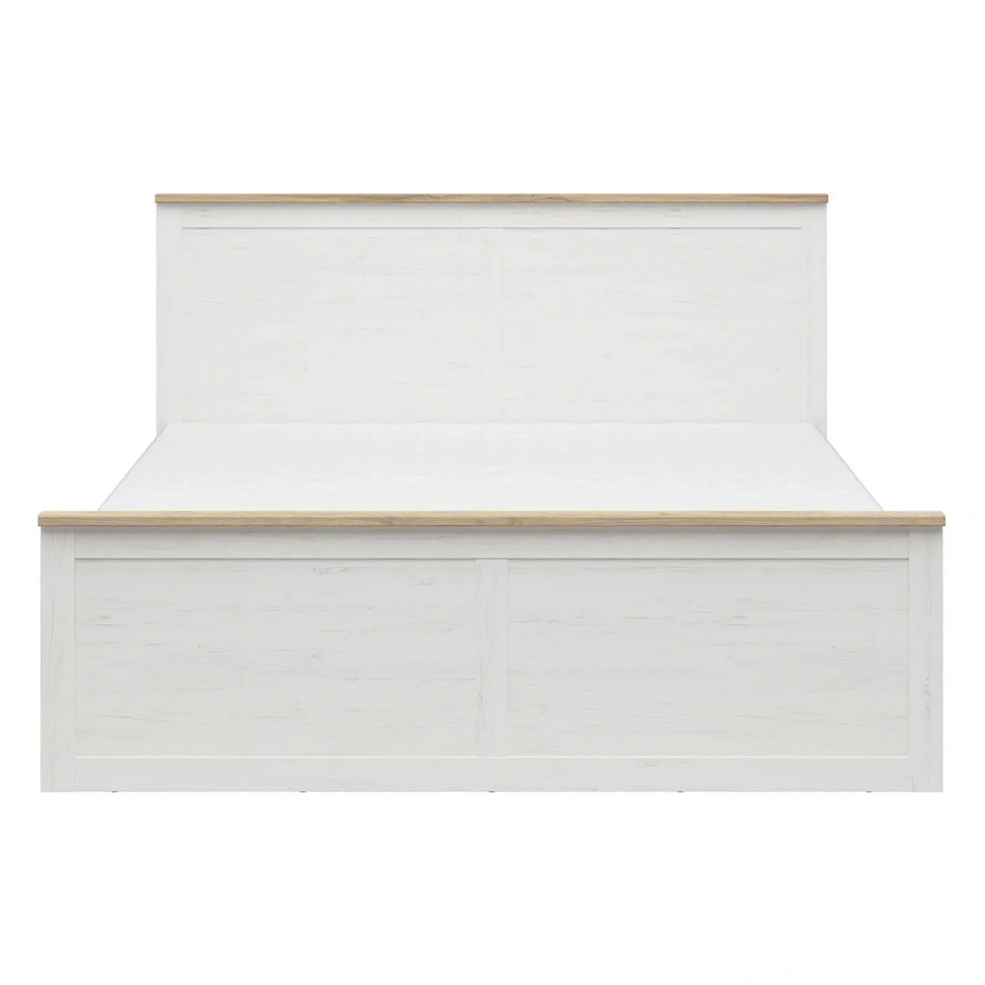 Cadru pat 180x200 BERGEN OCN-28742, pin alb/stejar grandson