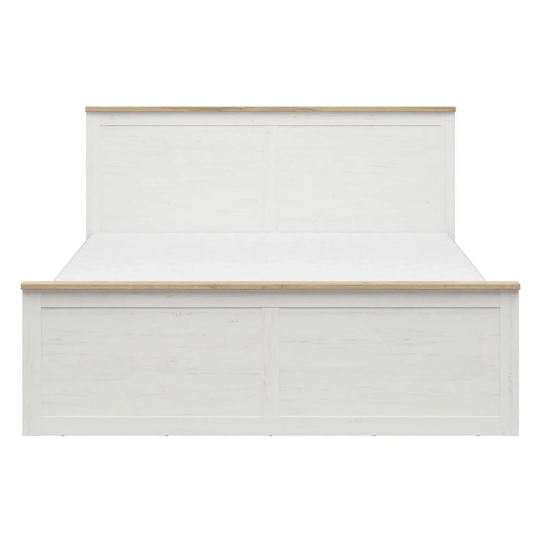Cadru pat 180x200 BERGEN OCN-28742, pin alb/stejar grandson