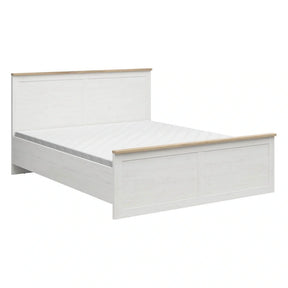 Cadru pat 180x200 BERGEN OCN-28742, pin alb/stejar grandson