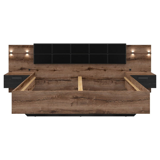 Cadru pat 180x200 BERGEN OCN-28828, nuc/negru