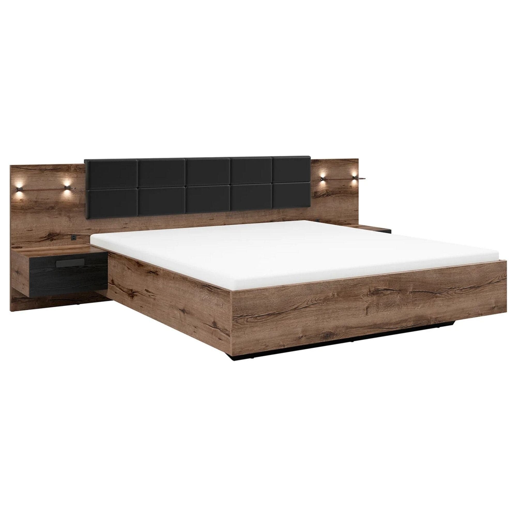 Cadru pat 180x200 BERGEN OCN-28828, nuc/negru