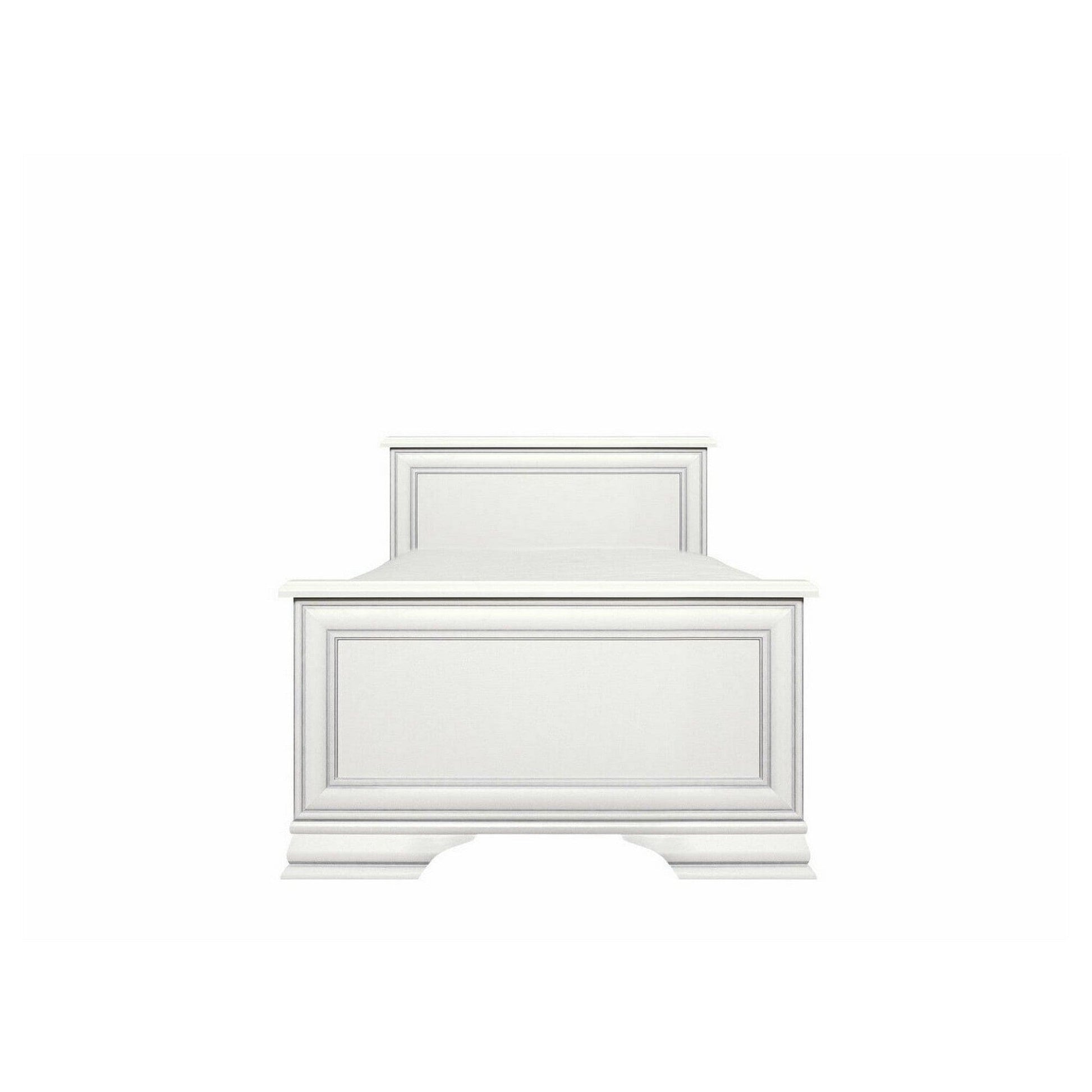 Cadru pat Idento LOZ 90x200, alb, PAL/metal