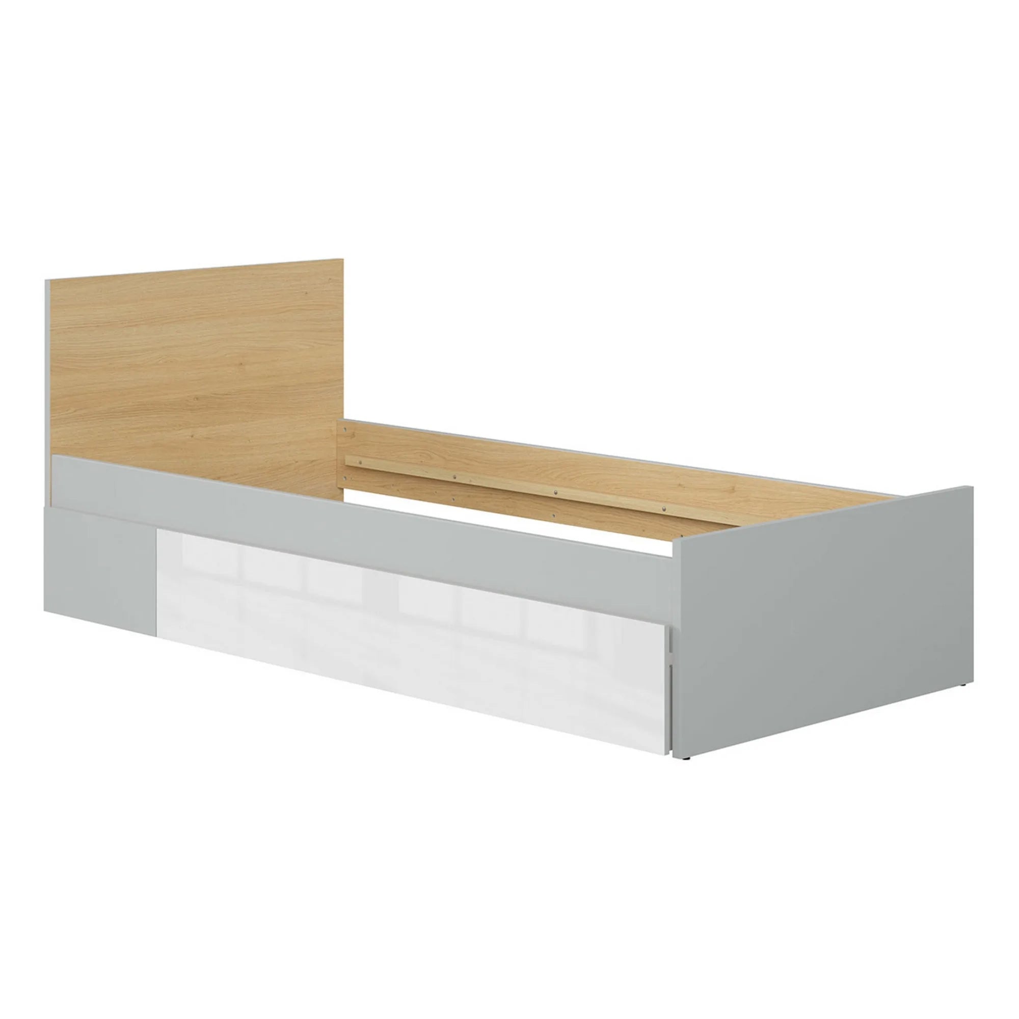 Cadru pat 90x200 BERGEN OCN-28708, stejar/gri deschis