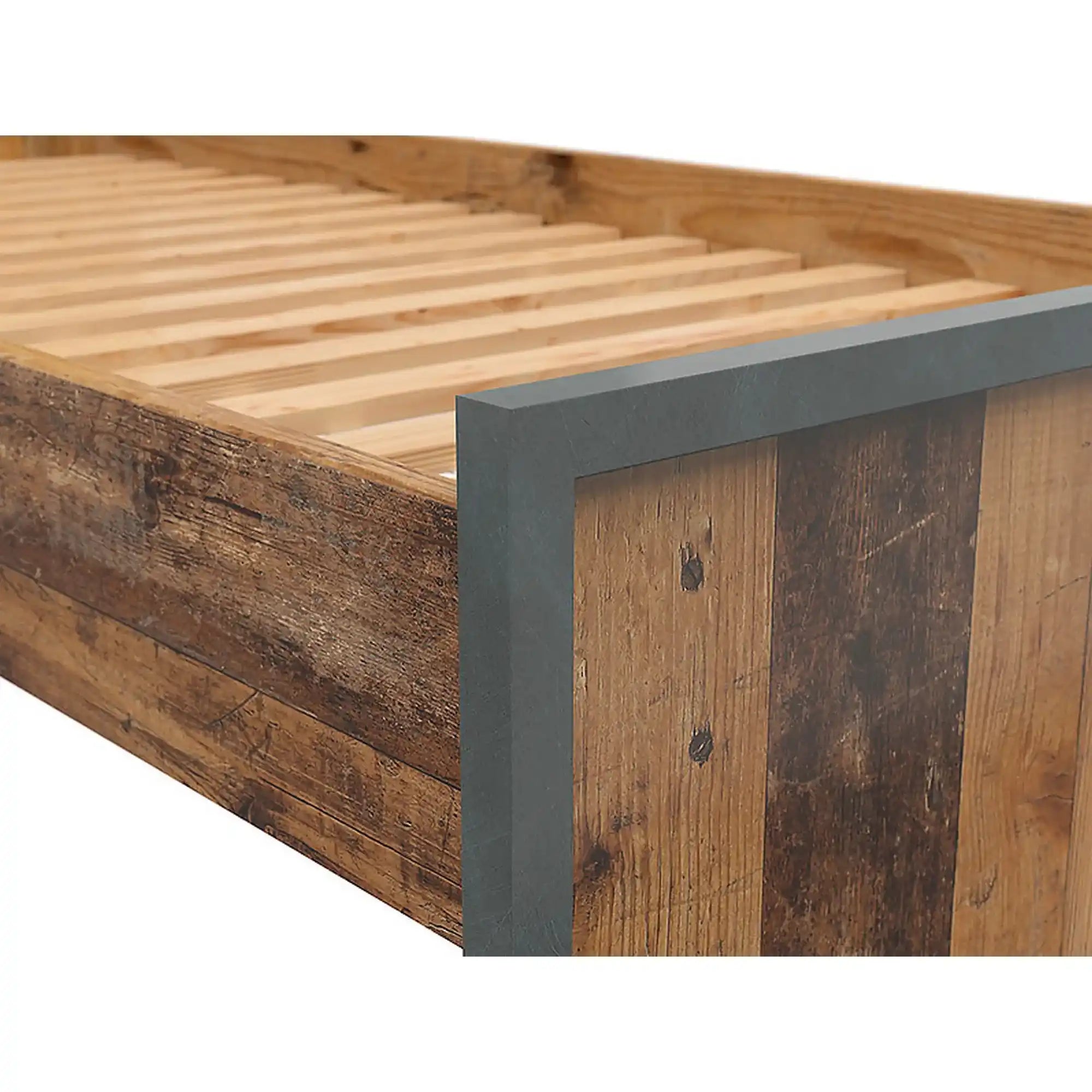 Cadru pat 90x200 BERGEN OCN-28710, maro/gri grafit