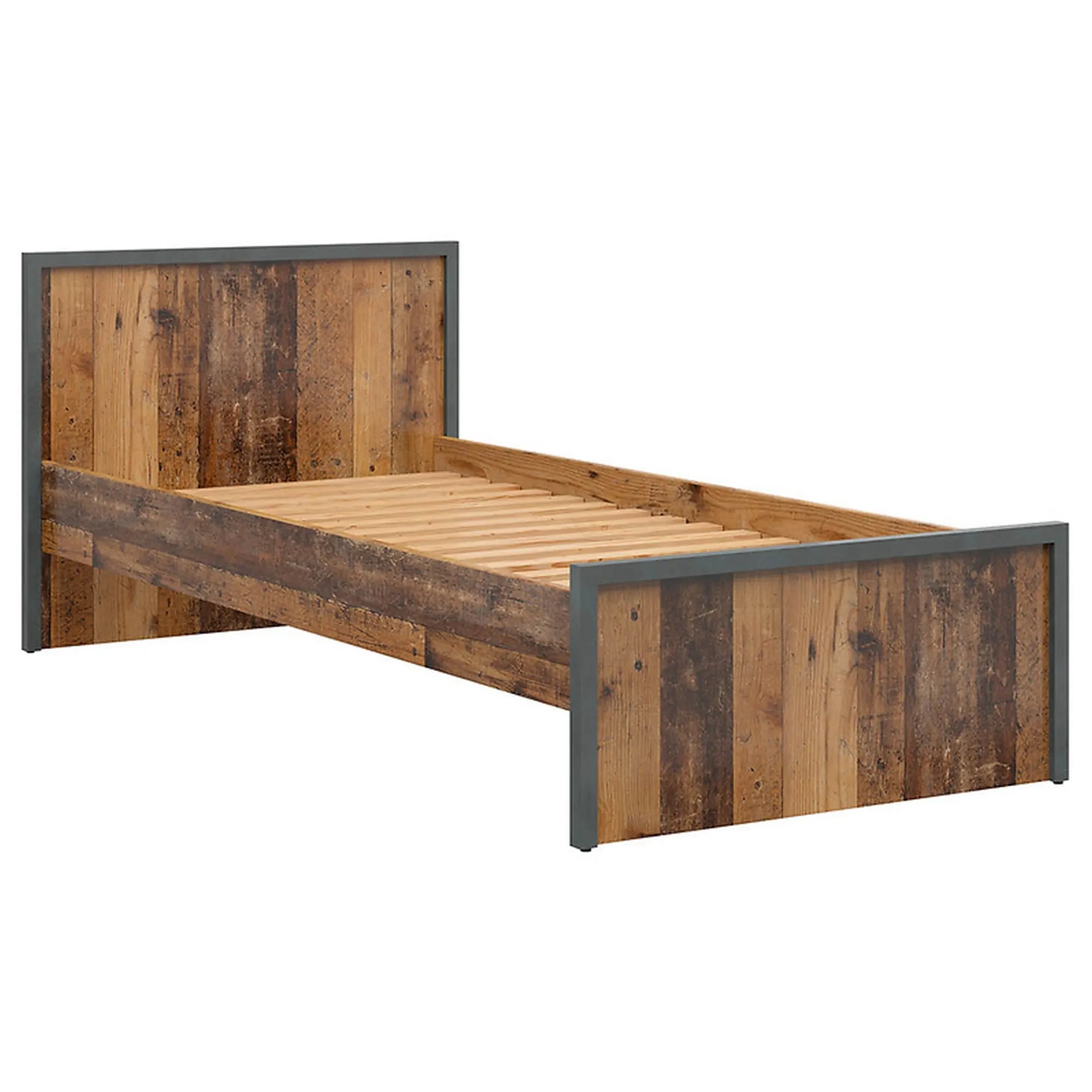 Cadru pat 90x200 BERGEN OCN-28710, maro/gri grafit